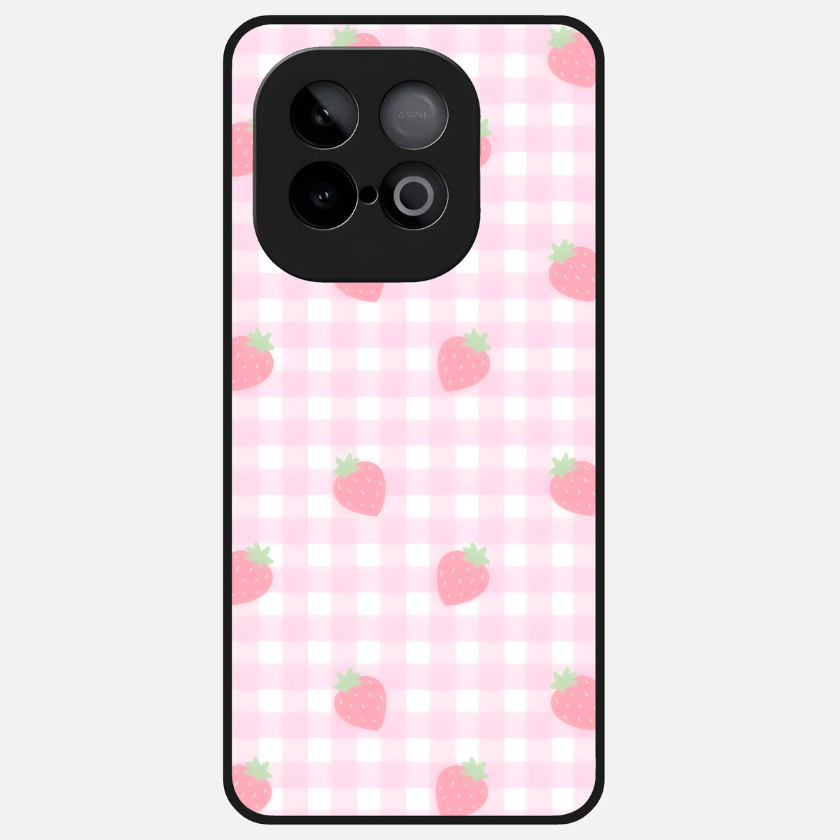  Strawberry Picnic Love Glass Case for iQOO Neo 10 back cover – full design glossy printed glass finish
