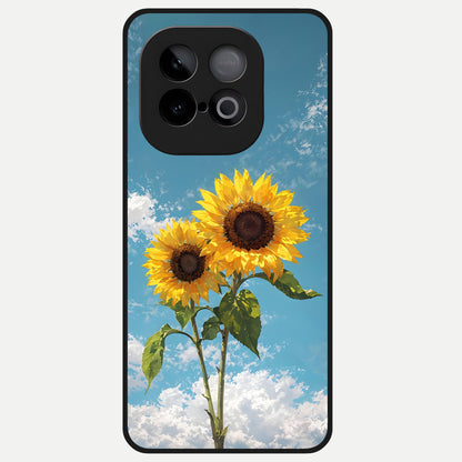  Sunlit Daisy Glow Glass Case for iQOO Neo 10 back cover – full design glossy printed glass finish