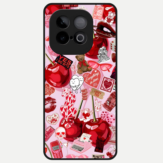  Sweet Cherry Chaos Glass Case for iQOO Neo 10 back cover – full design glossy printed glass finish