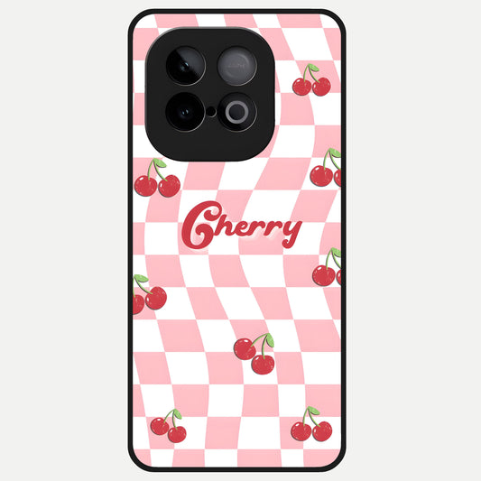  Sweet Cherry Vibes Glass Case for iQOO Neo 10 back cover – full design glossy printed glass finish