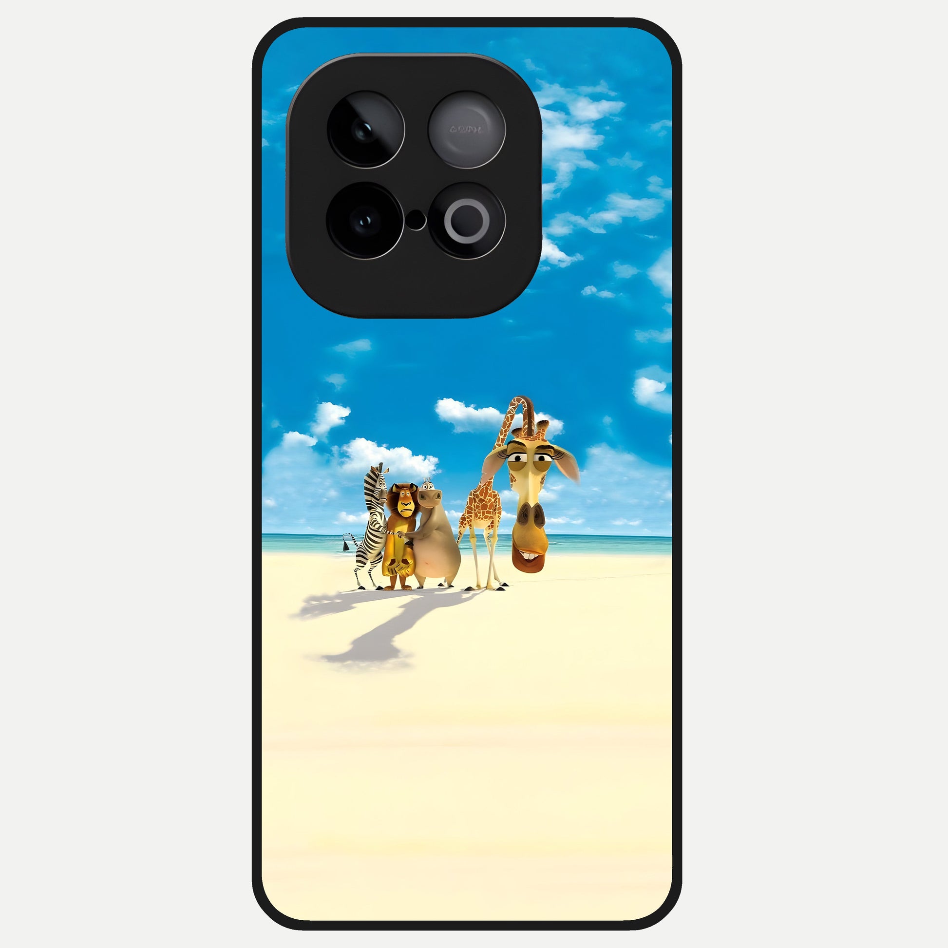  Tropical Fun Squad Glass Case for iQOO Neo 10 back cover – full design glossy printed glass finish