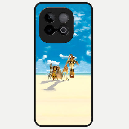 Tropical Fun Squad Glass Case for iQOO Neo 10 back cover – full design glossy printed glass finish