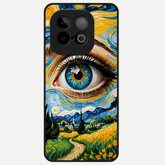  Van Gogh Eye Glass Case for iQOO Neo 10 back cover – full design glossy printed glass finish