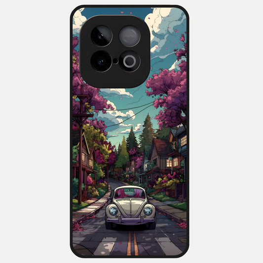  Vintage Street Drive Glass Case for iQOO Neo 10 back cover – full design glossy printed glass finish