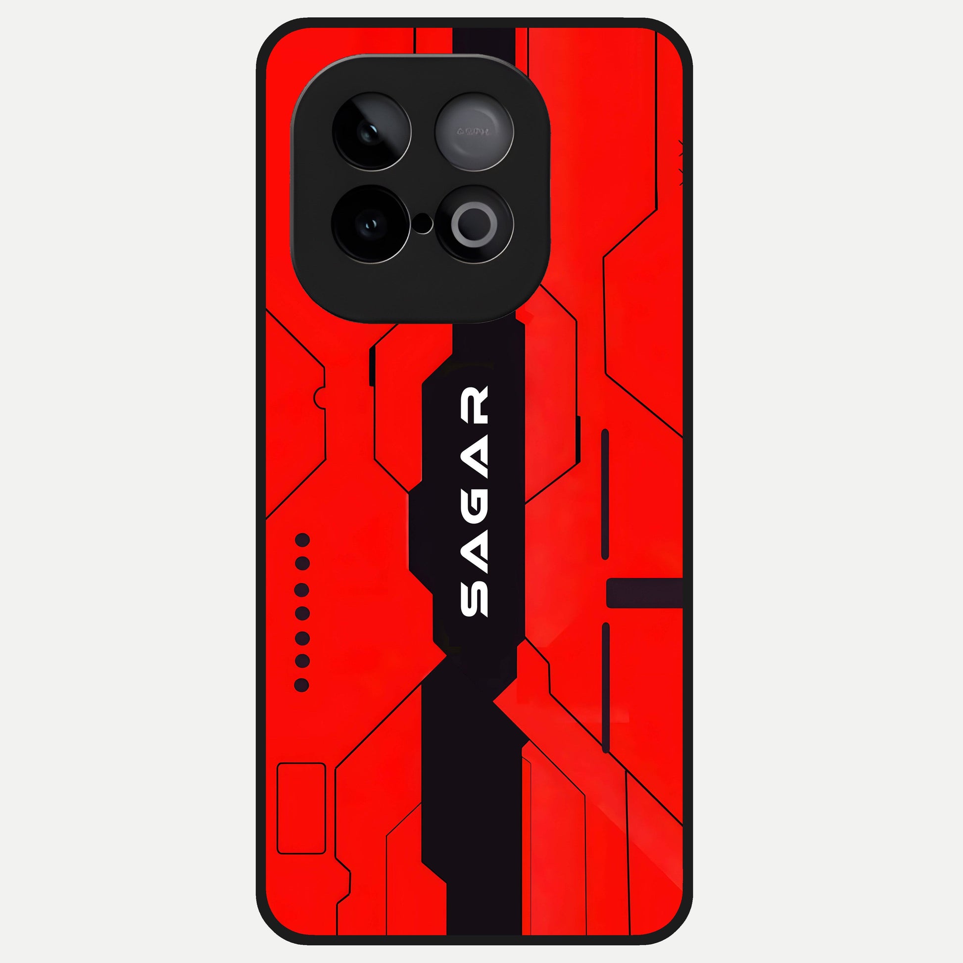  Voltage Rise CYBERPUNK Custom Name Glass Case for iQOO Neo 10 back cover – personalized glossy printed glass finish