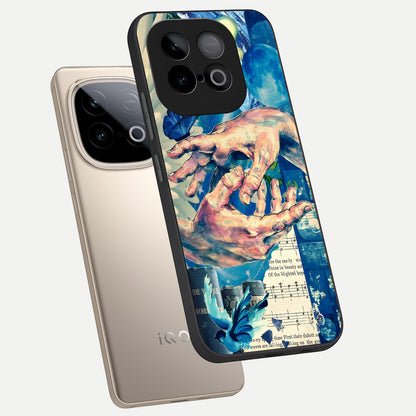  Aesthetic Divider phone case for iQOO Neo 10 showing premium glass back cover with detailed artwork