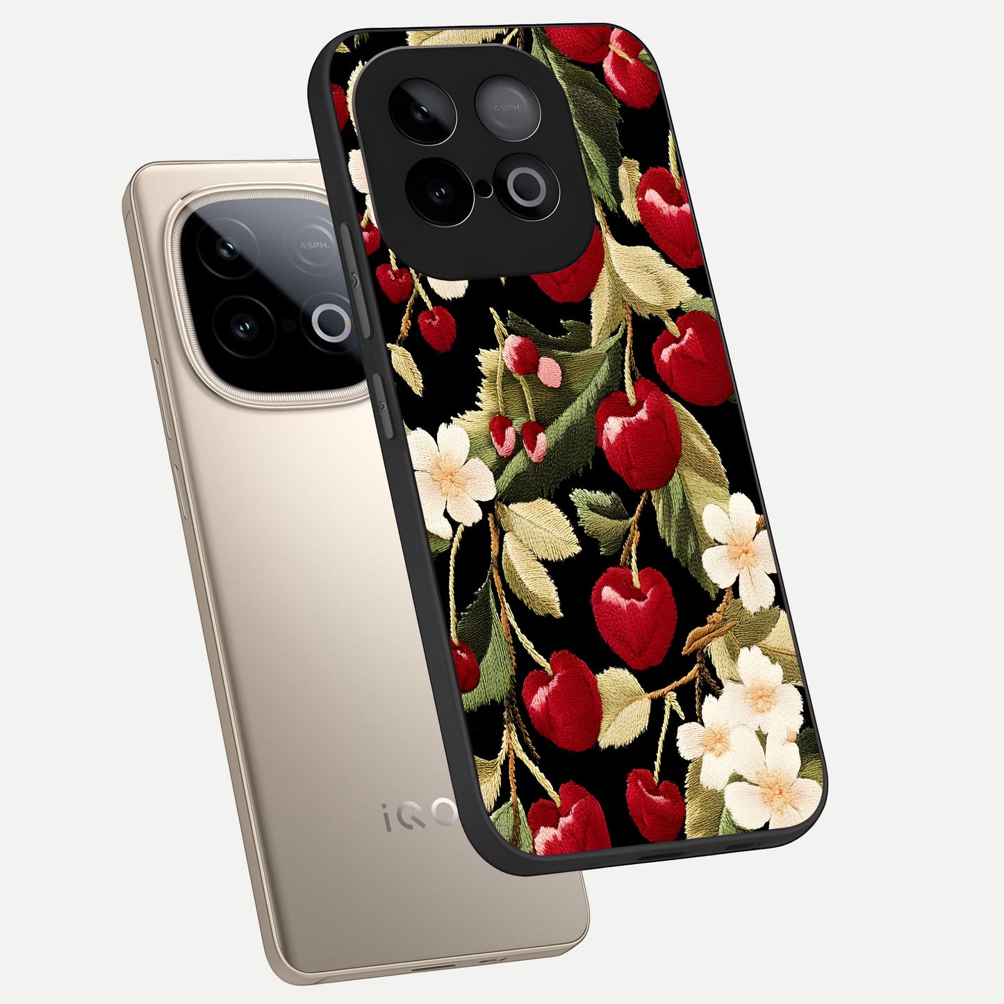  Blooming Spendor Bird phone case for iQOO Neo 10 showing premium glass back cover with detailed artwork