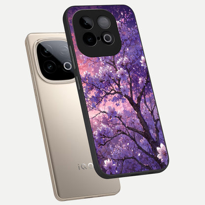  Blossom Tree phone case for iQOO Neo 10 showing premium glass back cover with detailed artwork