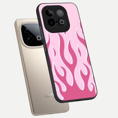  Blush Flame Energy phone case for iQOO Neo 10 showing premium glass back cover with detailed artwork