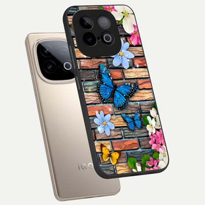  Brick Bloom Flight phone case for iQOO Neo 10 showing premium glass back cover with detailed artwork