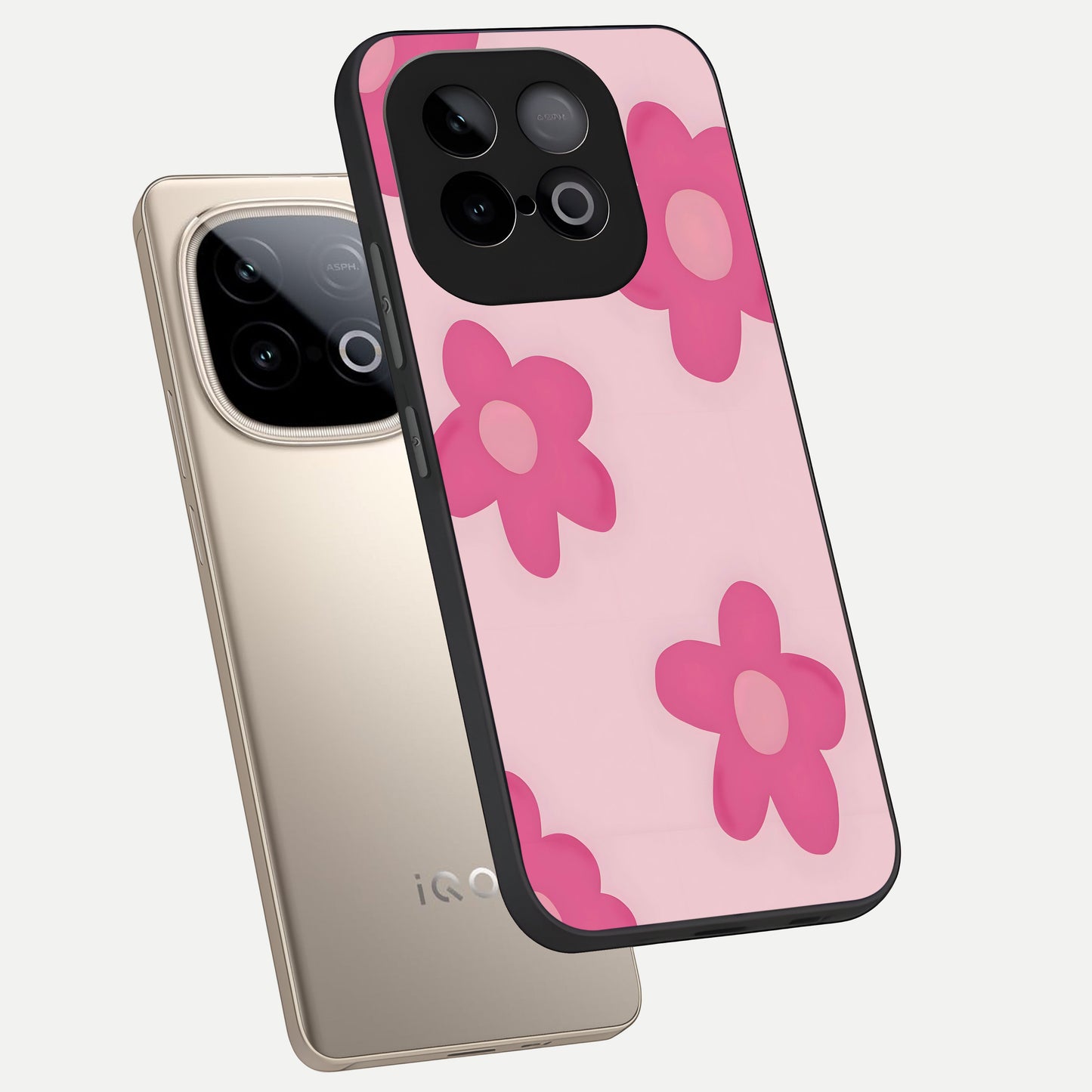  Candy Bloom Dreams phone case for iQOO Neo 10 showing premium glass back cover with detailed artwork