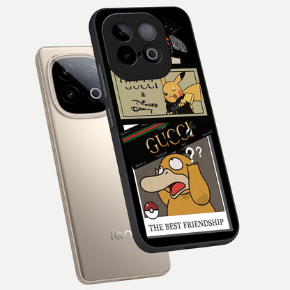  Cartoon Brand Play Mashup phone case for iQOO Neo 10 showing premium glass back cover with detailed artwork