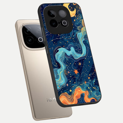  Celestial Dream Flow phone case for iQOO Neo 10 showing premium glass back cover with detailed artwork