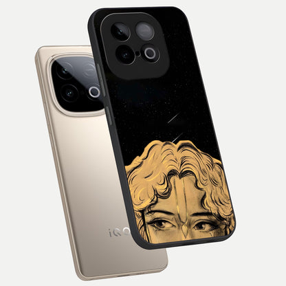  Celestial Gods Plan phone case for iQOO Neo 10 showing premium glass back cover with detailed artwork