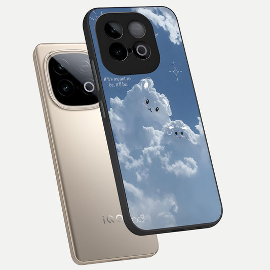  Cloud Bunny Dreams phone case for iQOO Neo 10 showing premium glass back cover with detailed artwork