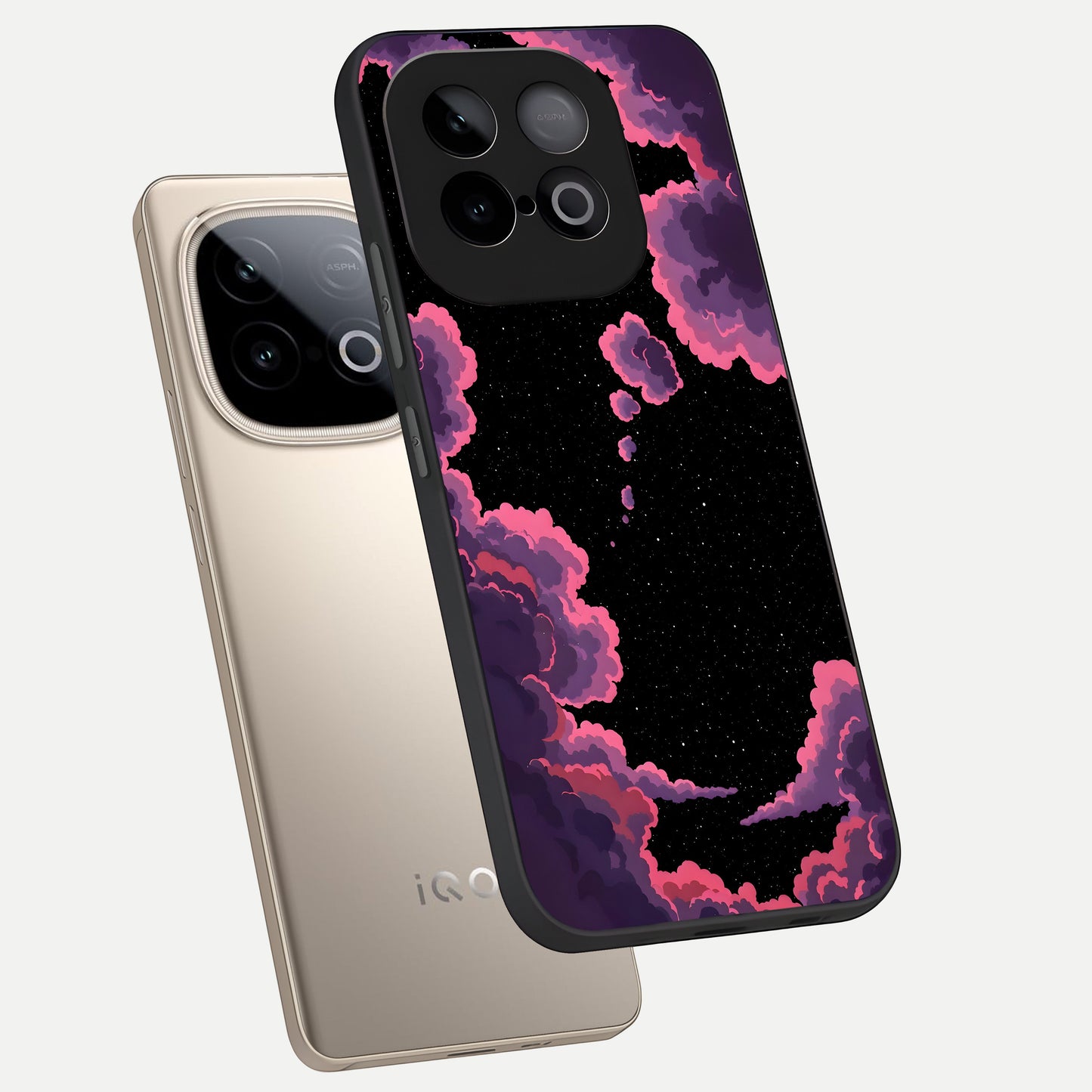  Cosmic Cloud Journey phone case for iQOO Neo 10 showing premium glass back cover with detailed artwork