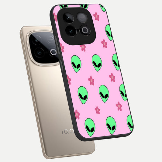  Cosmic Cute Crush phone case for iQOO Neo 10 showing premium glass back cover with detailed artwork