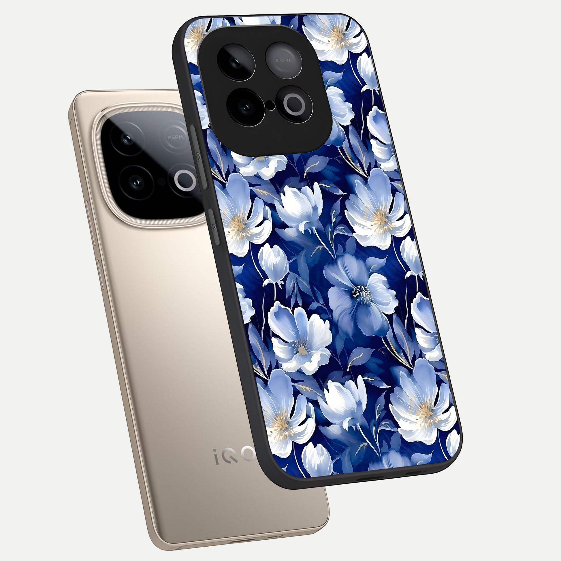  Cute Floral Patterns phone case for iQOO Neo 10 showing premium glass back cover with detailed artwork