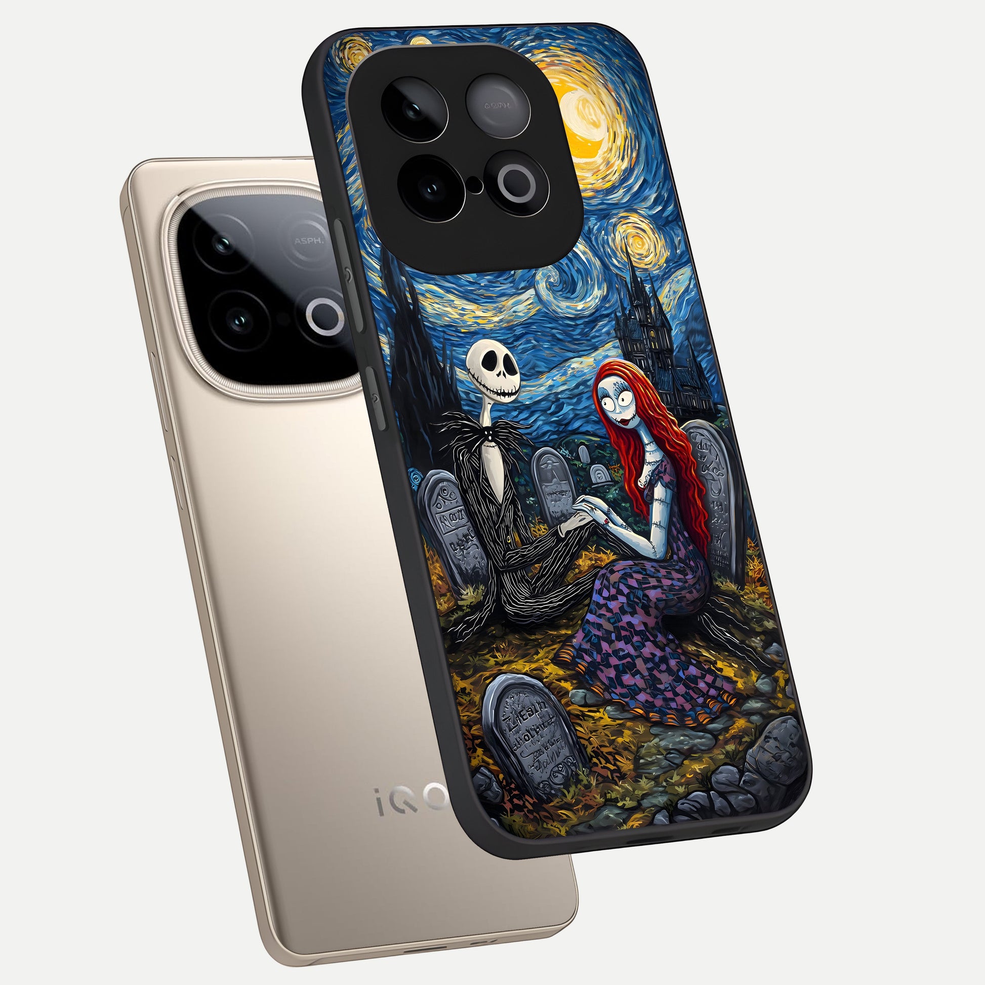  Eternal Night Love phone case for iQOO Neo 10 showing premium glass back cover with detailed artwork