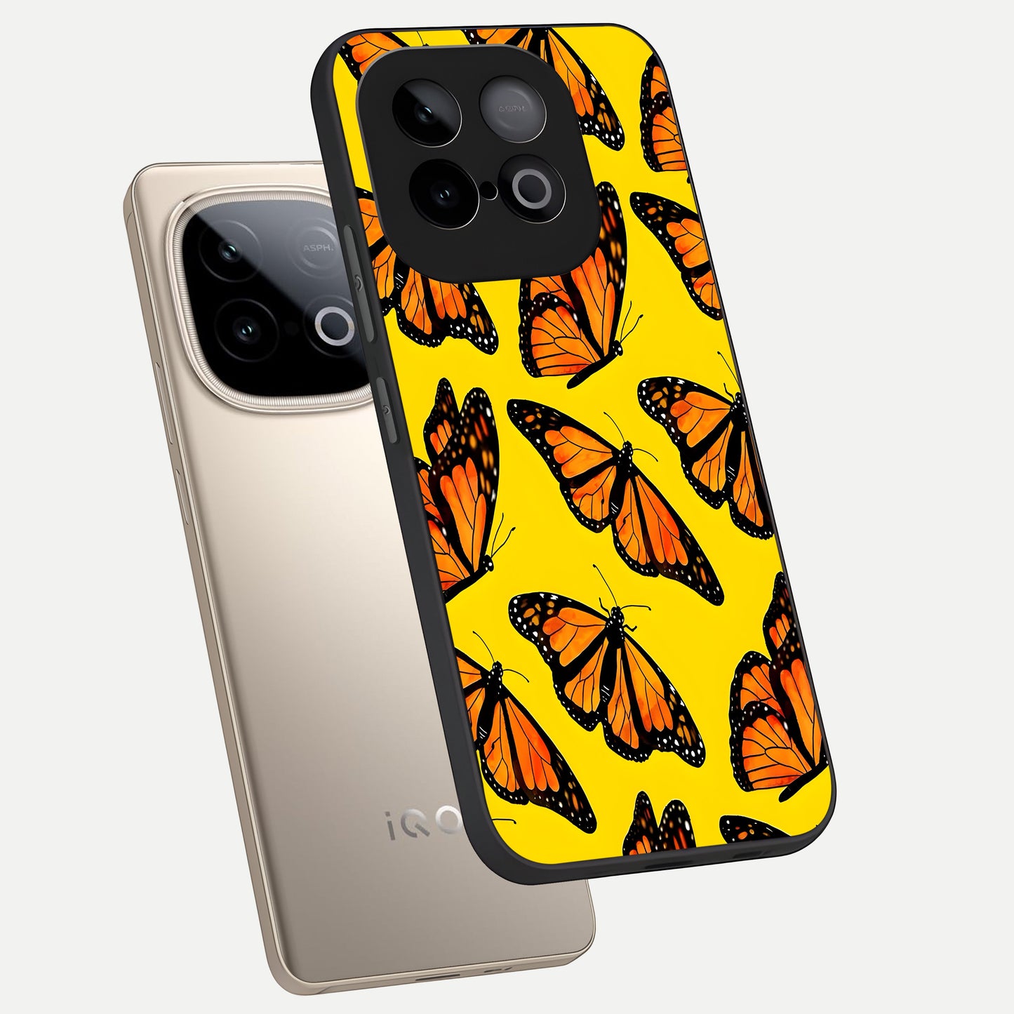  Golden Wing Flight phone case for iQOO Neo 10 showing premium glass back cover with detailed artwork