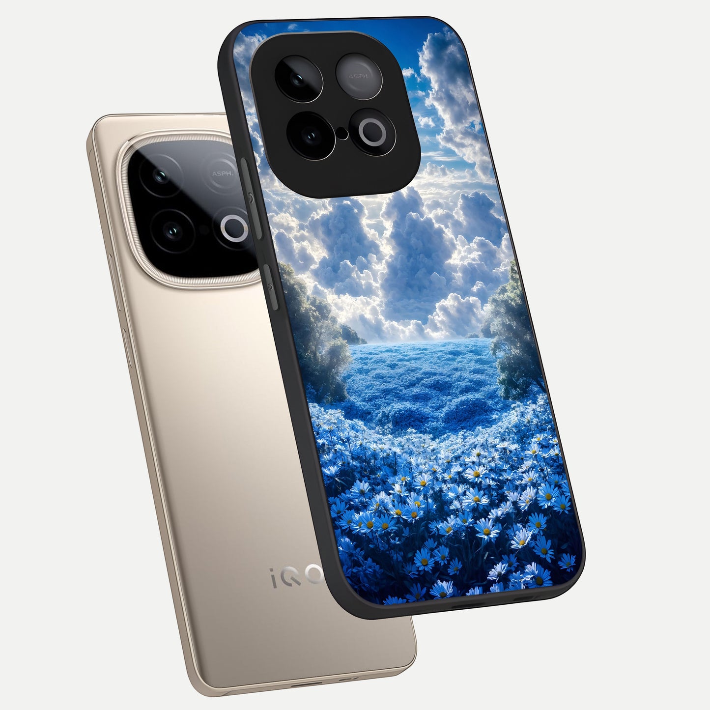  Heavenly Daisy Horizon phone case for iQOO Neo 10 showing premium glass back cover with detailed artwork