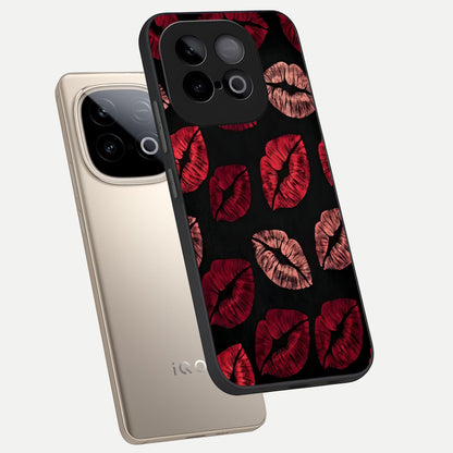  Midnight Kiss Love phone case for iQOO Neo 10 showing premium glass back cover with detailed artwork