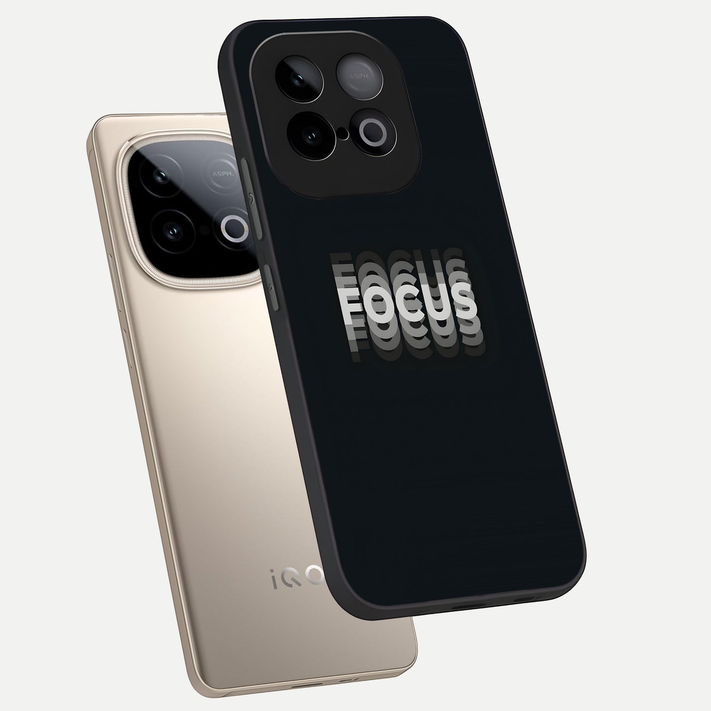  Mono Focus Vision phone case for iQOO Neo 10 showing premium glass back cover with detailed artwork