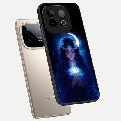  Mystic Moon Queen phone case for iQOO Neo 10 showing premium glass back cover with detailed artwork