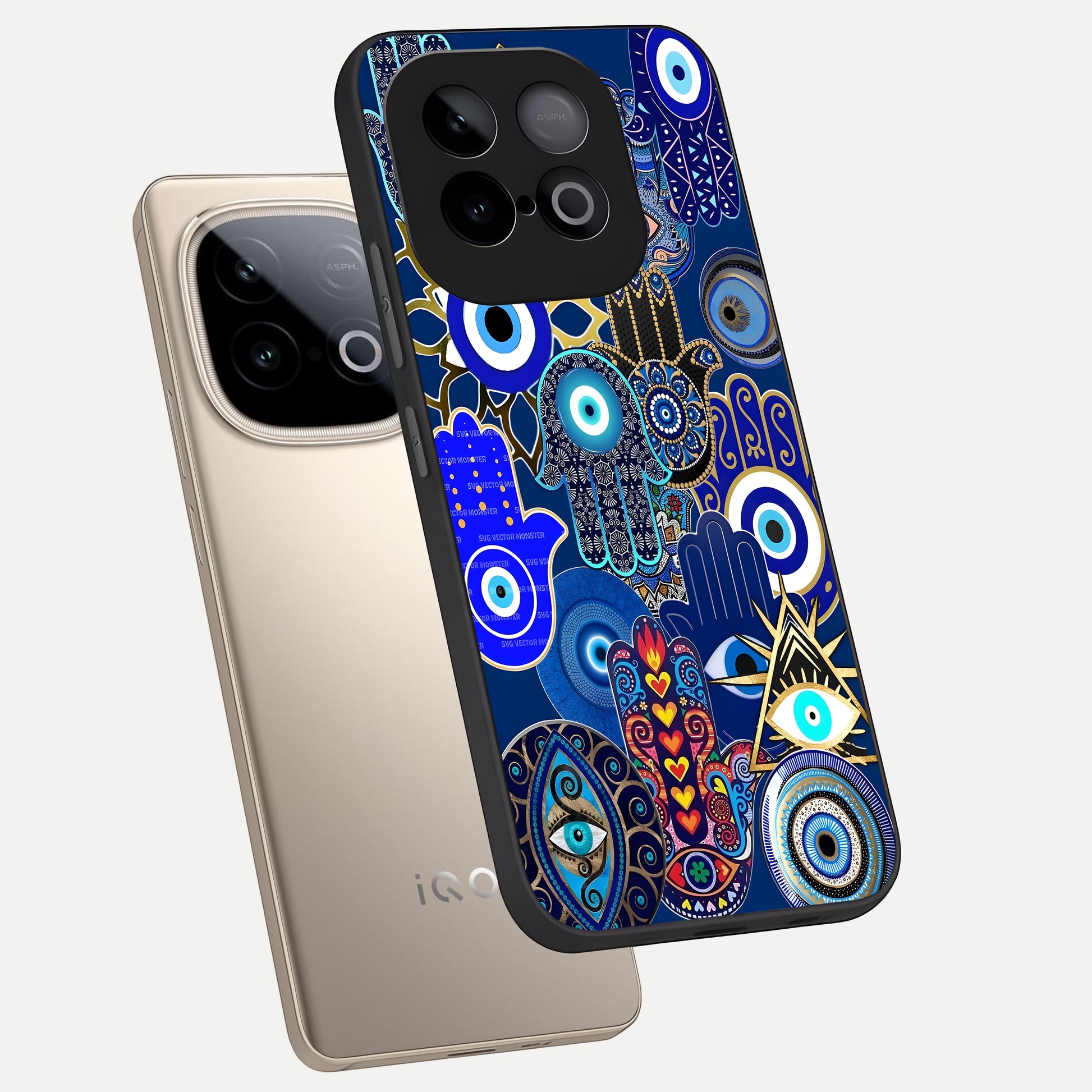  Mystic Palm Guard phone case for iQOO Neo 10 showing premium glass back cover with detailed artwork