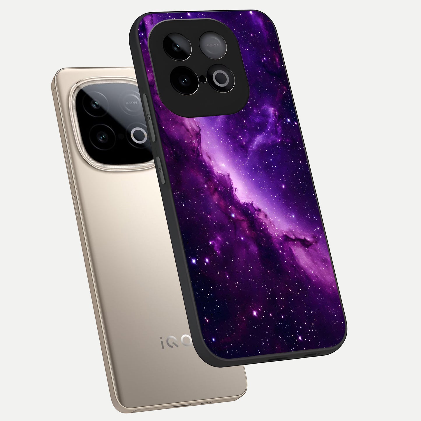  Purple Shade Sky phone case for iQOO Neo 10 showing premium glass back cover with detailed artwork