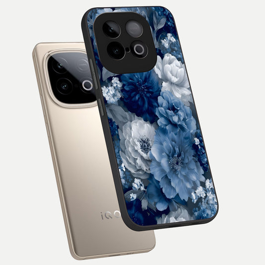  Royal Bloom Garden phone case for iQOO Neo 10 showing premium glass back cover with detailed artwork