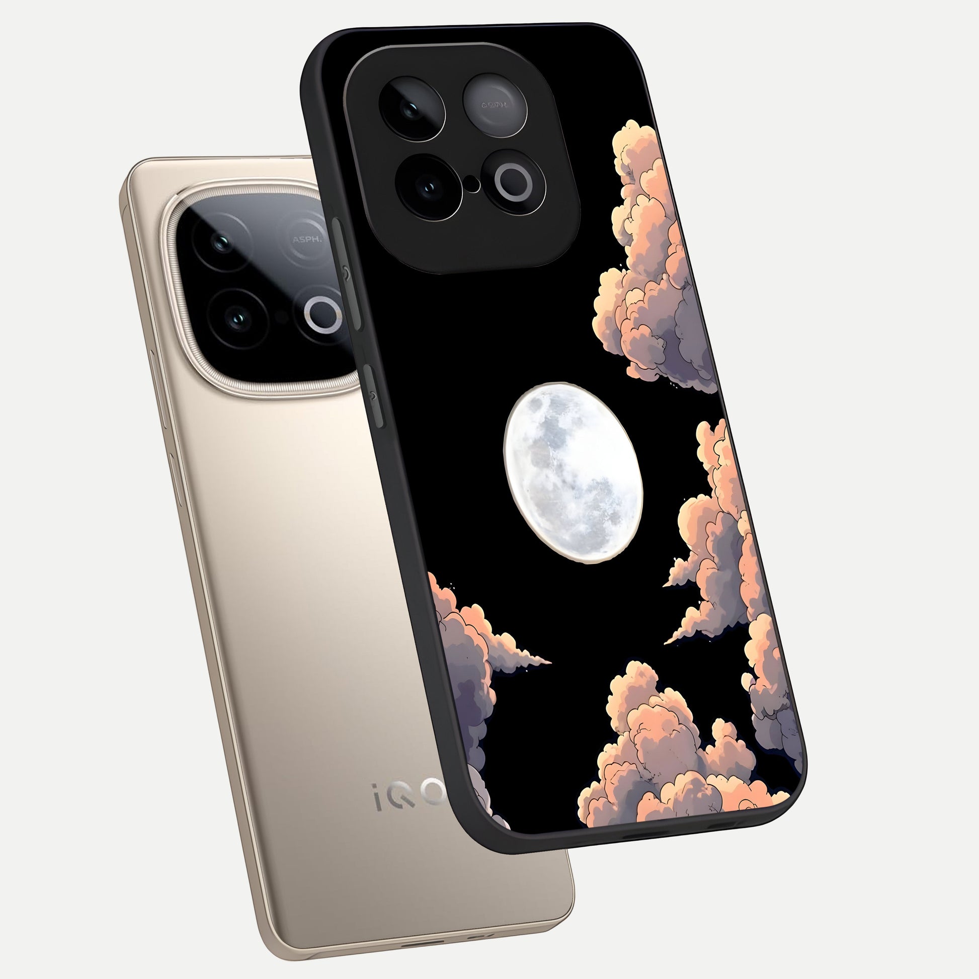  Shade Cloud Moon phone case for iQOO Neo 10 showing premium glass back cover with detailed artwork