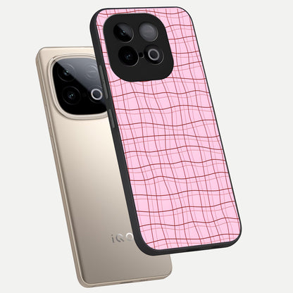  Soft Grid Bliss phone case for iQOO Neo 10 showing premium glass back cover with detailed artwork