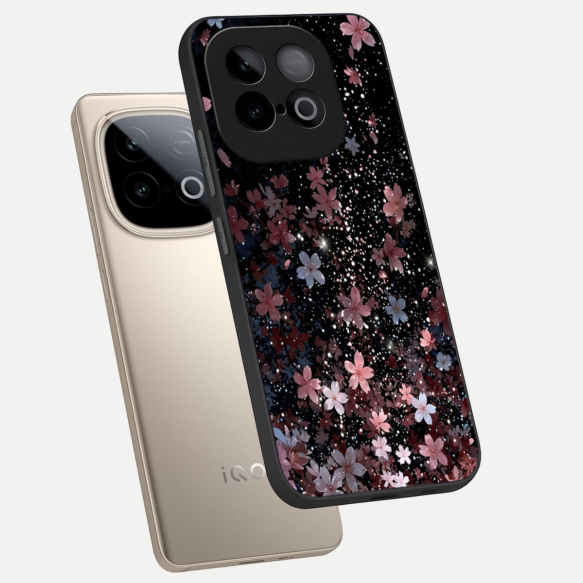  Starlit Flower Dreams phone case for iQOO Neo 10 showing premium glass back cover with detailed artwork