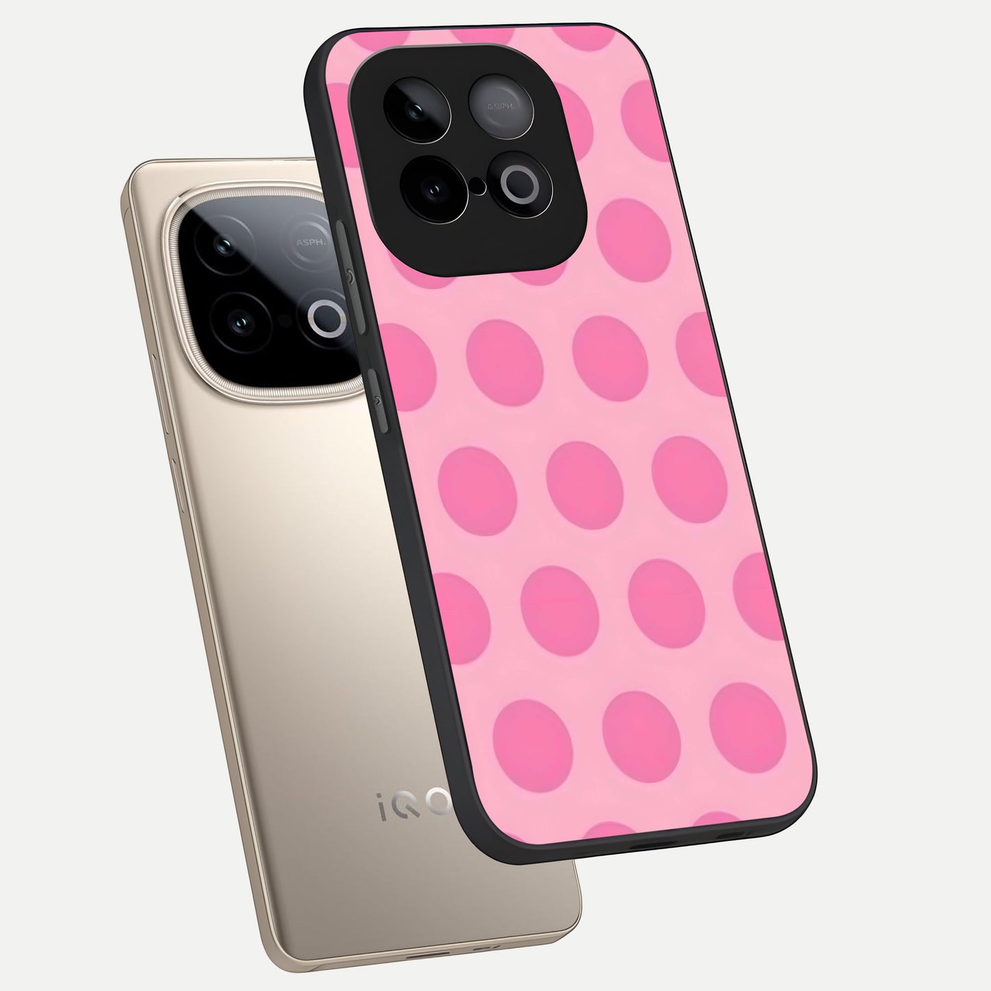  Sweet Dot Dreams phone case for iQOO Neo 10 showing premium glass back cover with detailed artwork