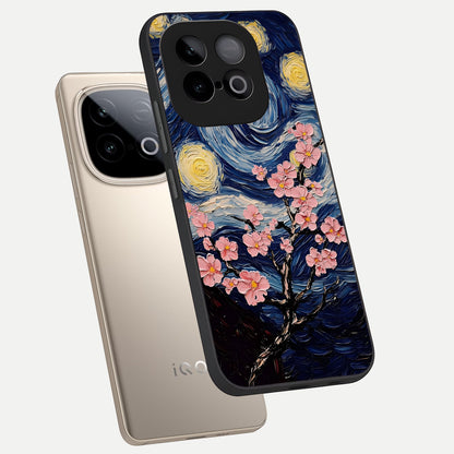  Van Gogh Scenery phone case for iQOO Neo 10 showing premium glass back cover with detailed artwork