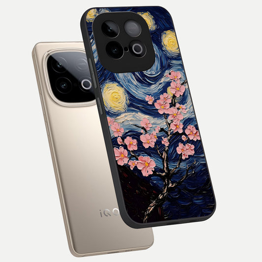  Van Gogh Scenery phone case for iQOO Neo 10 showing premium glass back cover with detailed artwork
