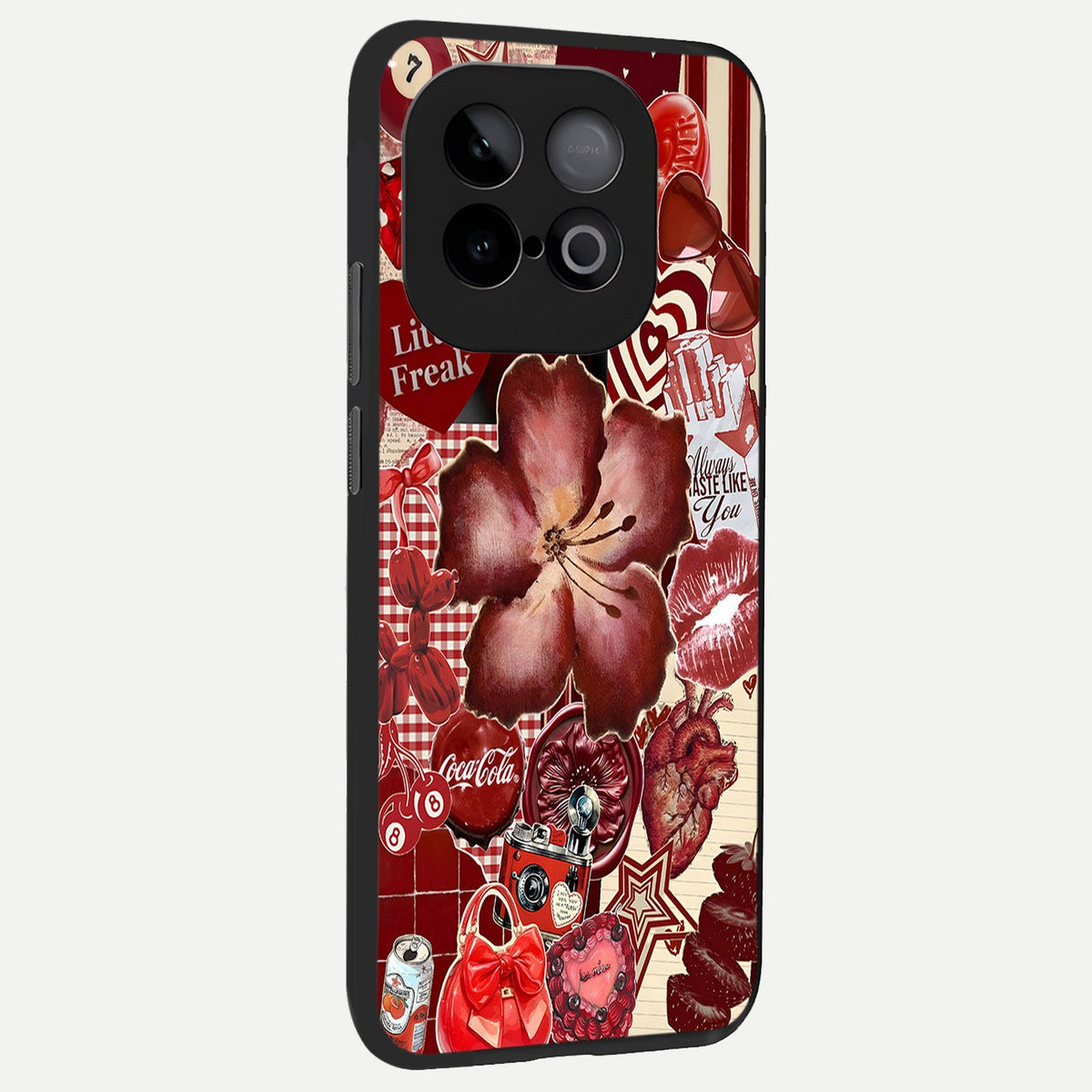  Aesthetic Little Freak back cover for iQOO Neo 10 slim fit glass case with vibrant aesthetic design