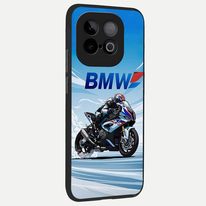  BMW Power Drift back cover for iQOO Neo 10 slim fit glass case with vibrant aesthetic design