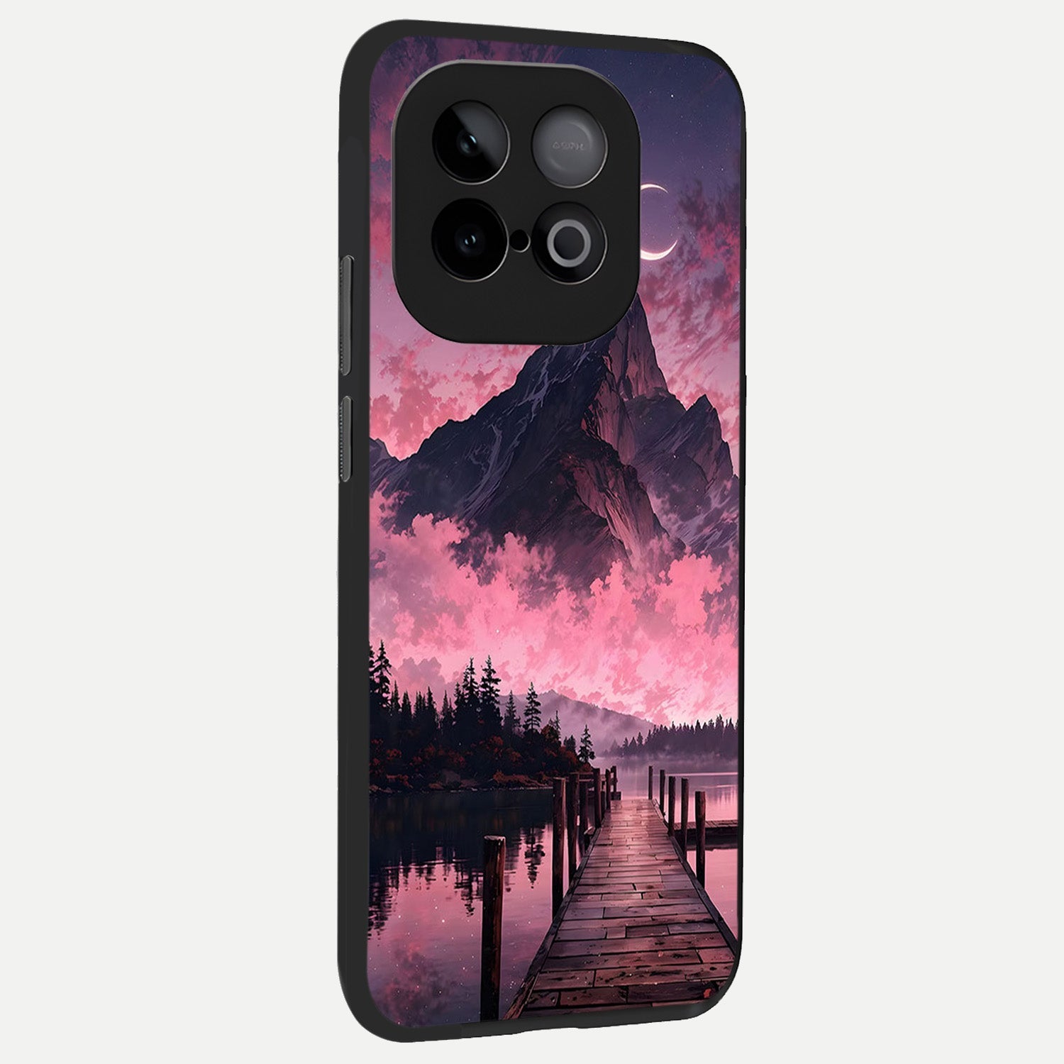  Beautiful Mountain View back cover for iQOO Neo 10 slim fit glass case with vibrant aesthetic design