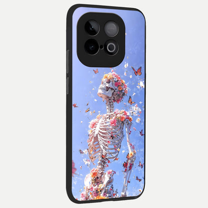 Bloom Beyond Bones back cover for iQOO Neo 10 slim fit glass case with vibrant aesthetic design