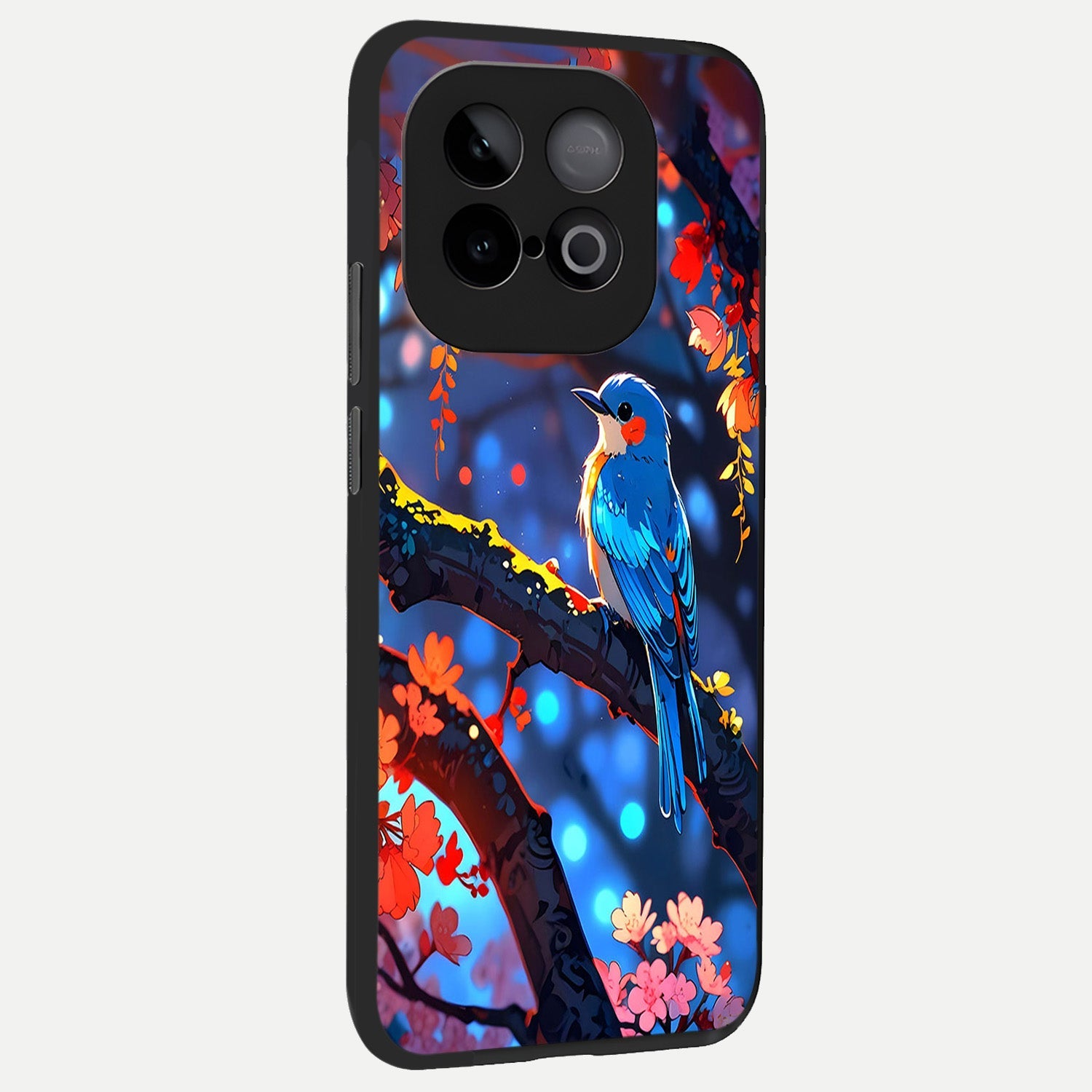  Blooming Water Drift back cover for iQOO Neo 10 slim fit glass case with vibrant aesthetic design