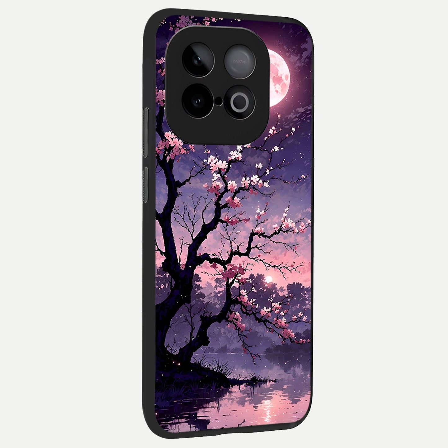  Blossom Pink Moon back cover for iQOO Neo 10 slim fit glass case with vibrant aesthetic design