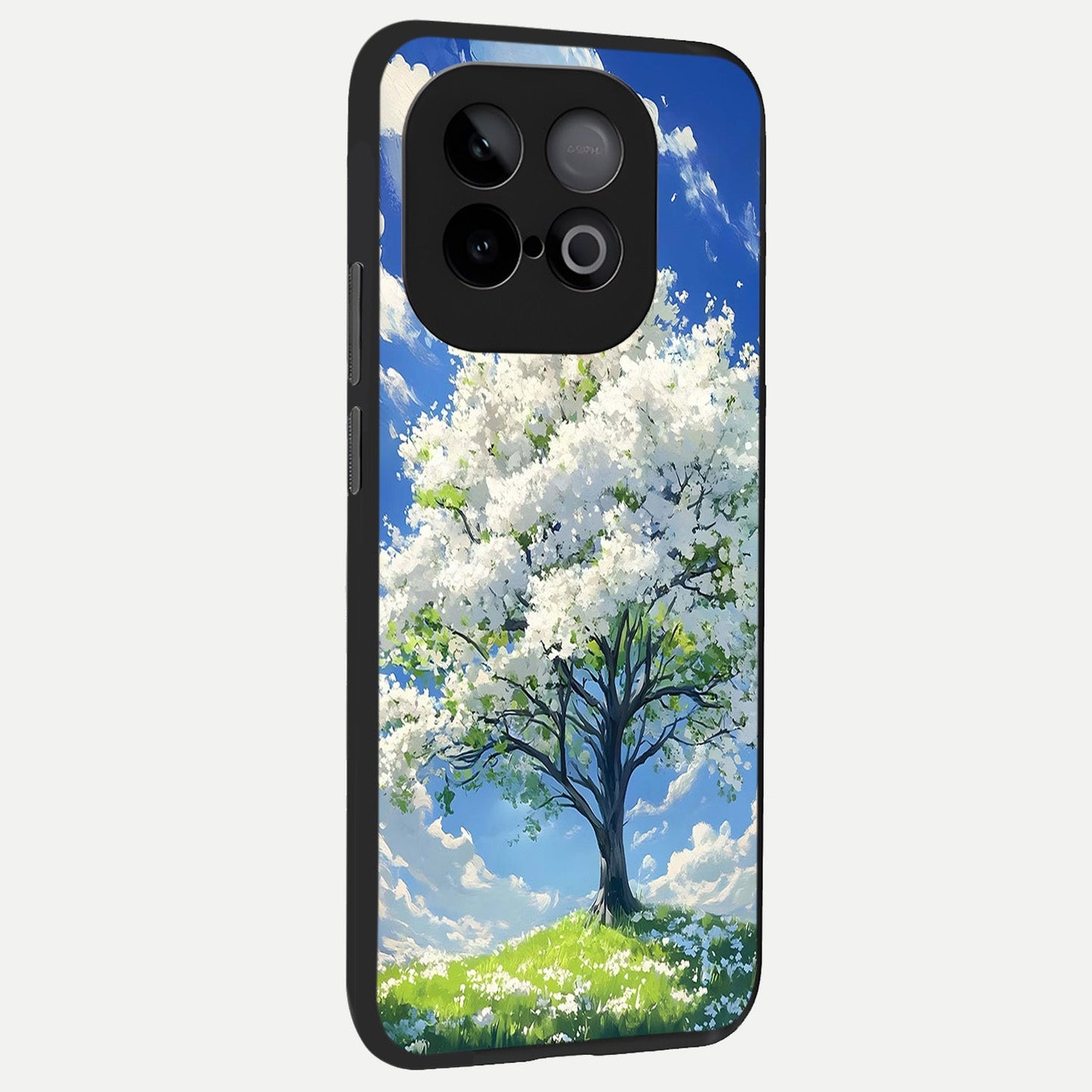  Blossom Sky Serenity back cover for iQOO Neo 10 slim fit glass case with vibrant aesthetic design