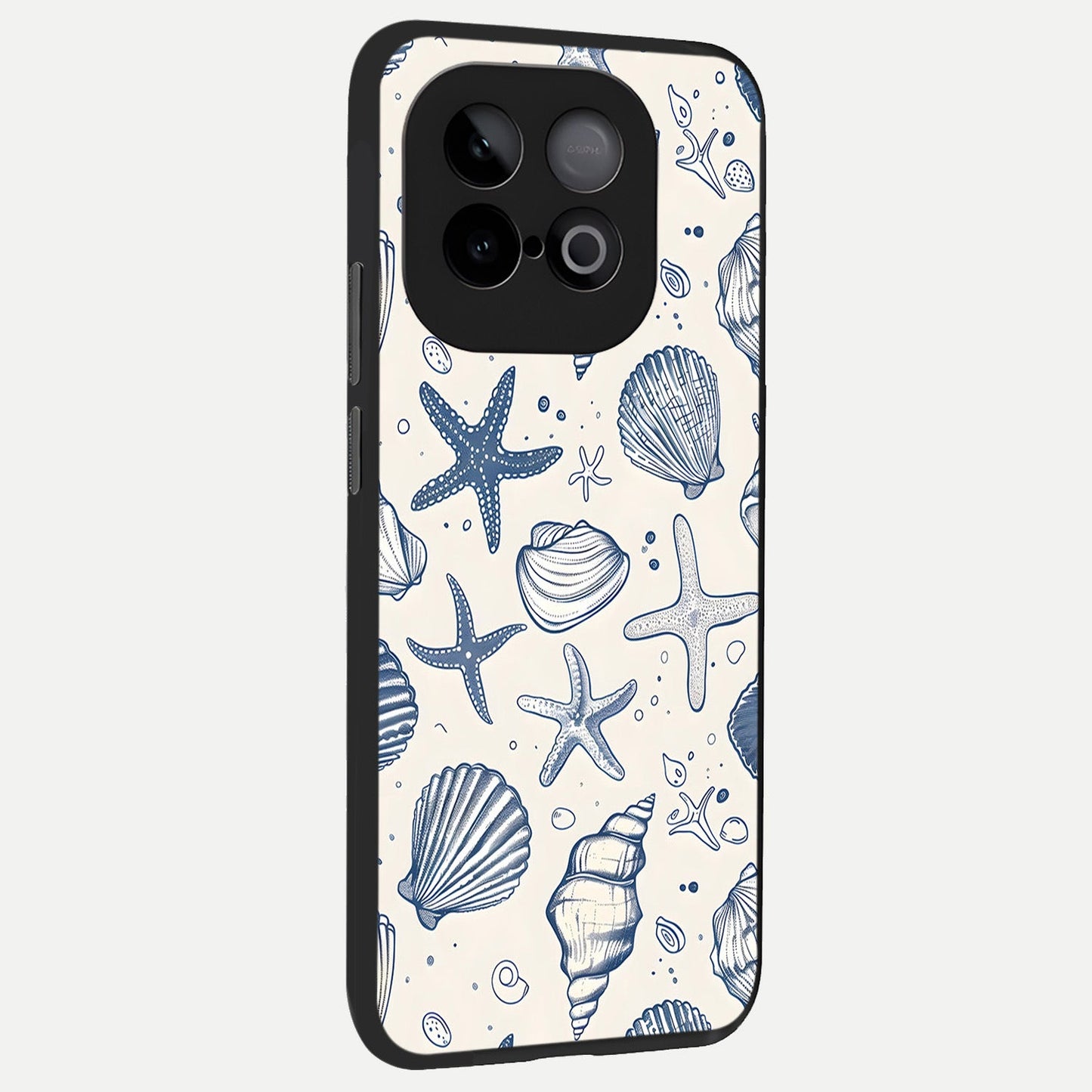  Blue Ocean Outline back cover for iQOO Neo 10 slim fit glass case with vibrant aesthetic design