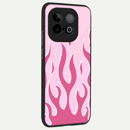  Blush Flame Energy back cover for iQOO Neo 10 slim fit glass case with vibrant aesthetic design