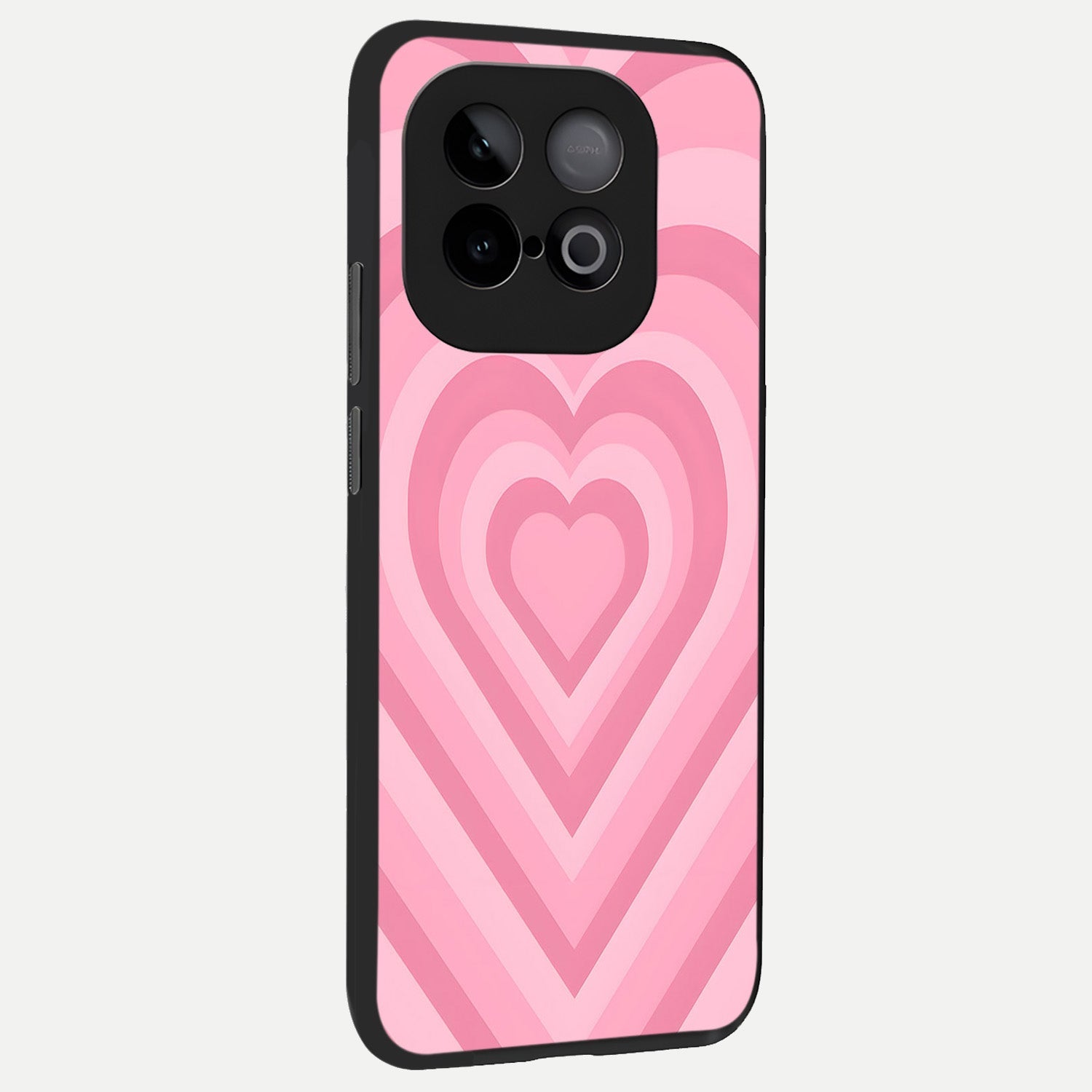  Blush Heart Waves back cover for iQOO Neo 10 slim fit glass case with vibrant aesthetic design