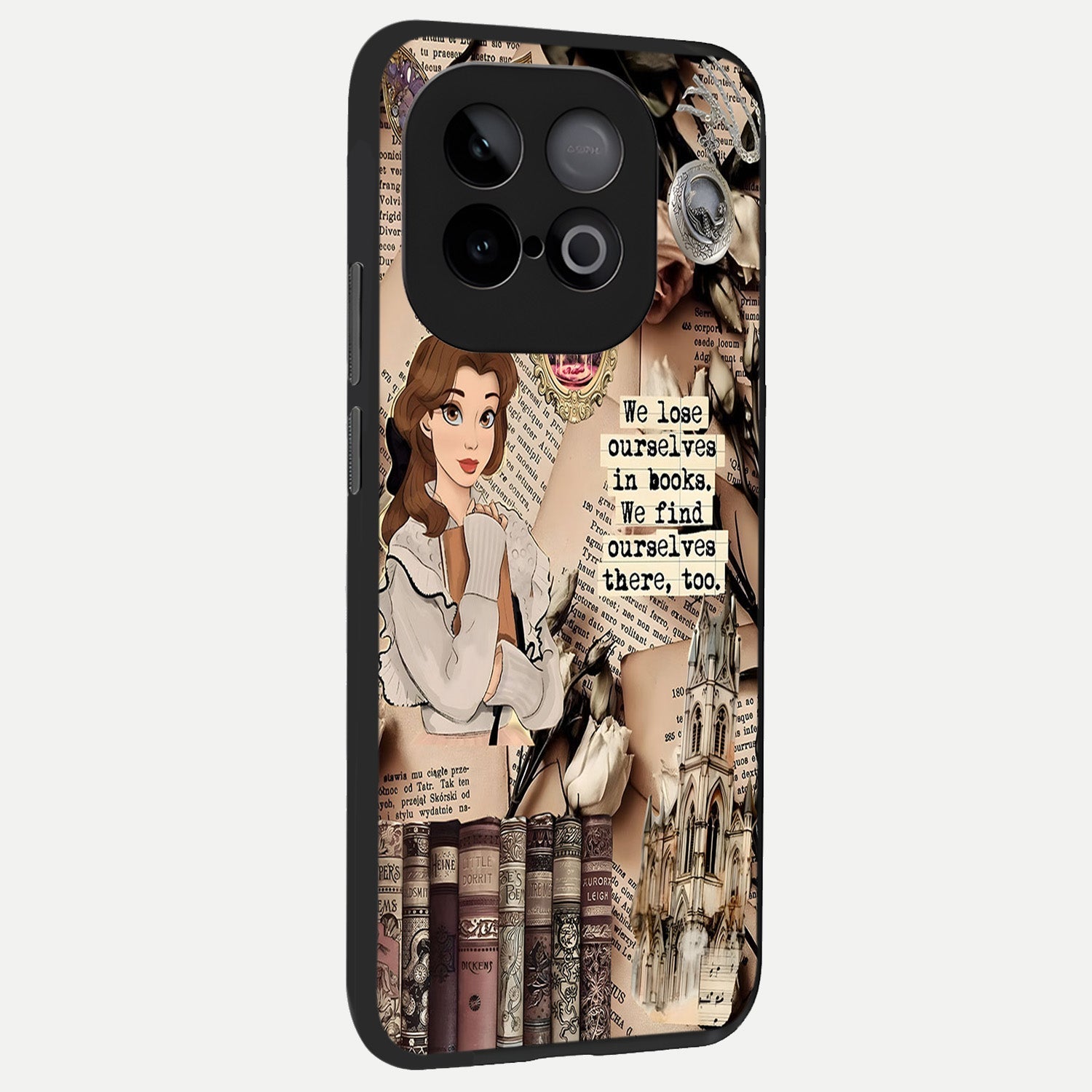  Bookish Dream World back cover for iQOO Neo 10 slim fit glass case with vibrant aesthetic design