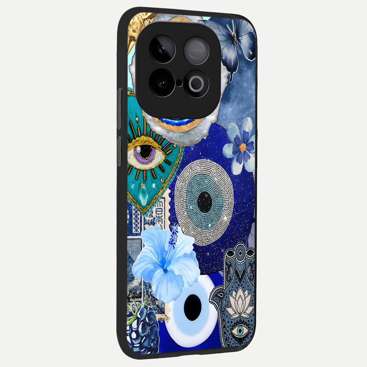  Celestial Blue Vision back cover for iQOO Neo 10 slim fit glass case with vibrant aesthetic design