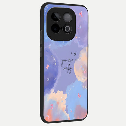  Celestial Cloud Magic back cover for iQOO Neo 10 slim fit glass case with vibrant aesthetic design